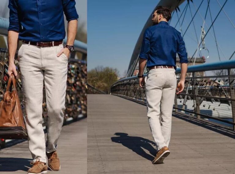 Stylowe inspiracje: jak nosić lniane spodnie męskie z klasą
