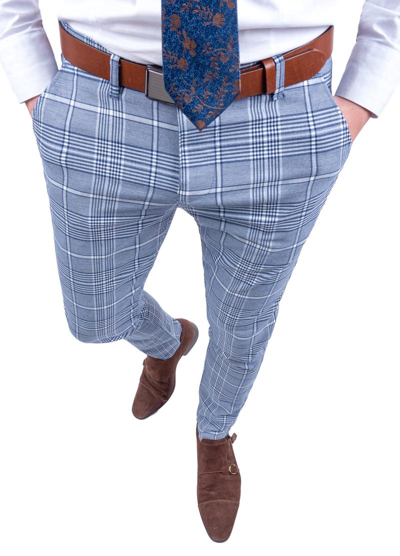 Buty do niebieskich spodni męskich