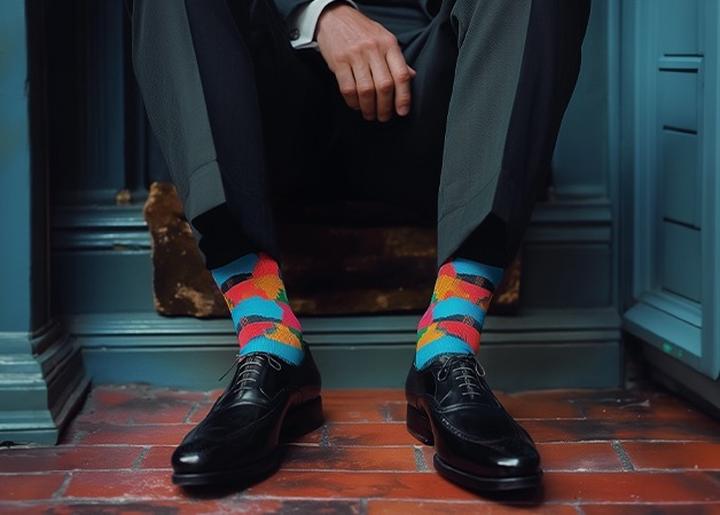 Stylowe połączenia: jakie skarpetki pasują do brązowych butów i granatowego garnituru?